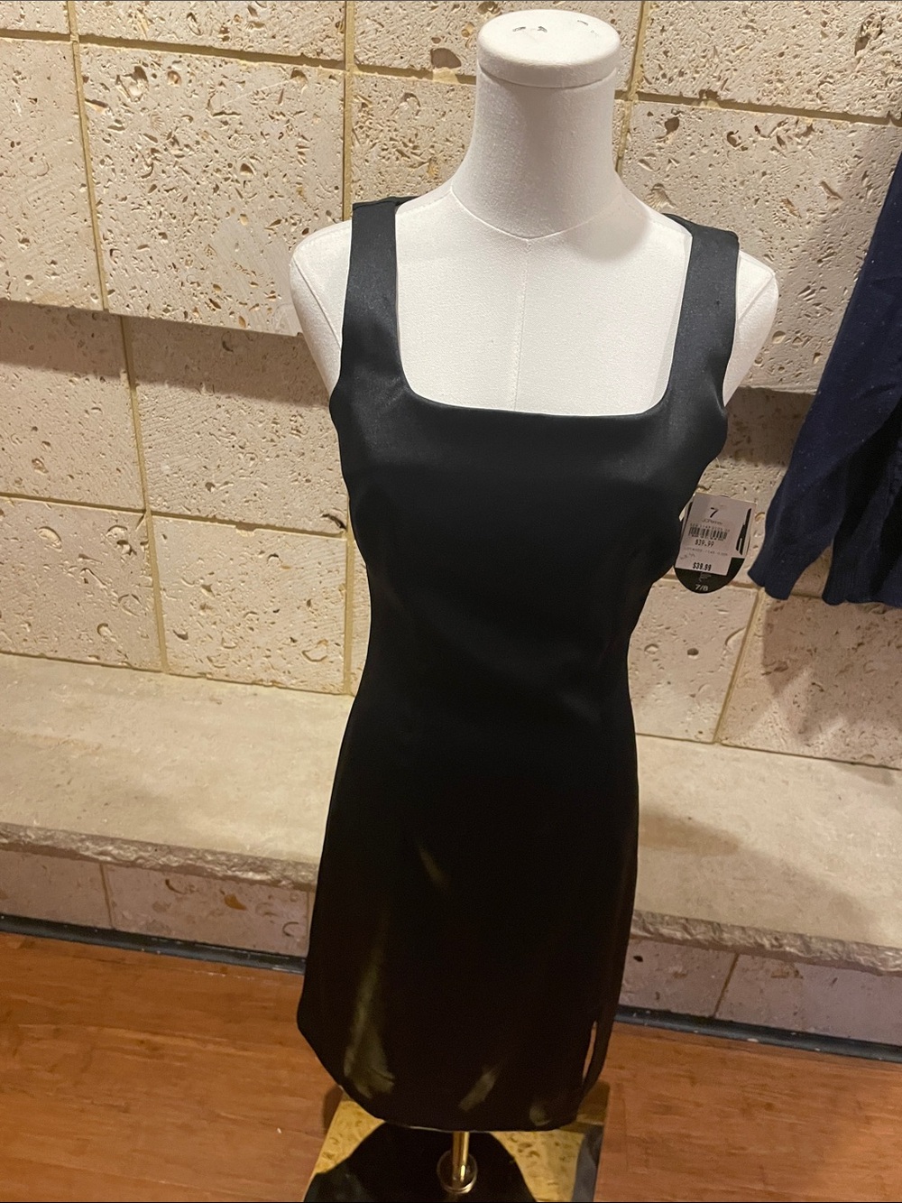 Classic Black Square-Neck Slip Dress - Women
